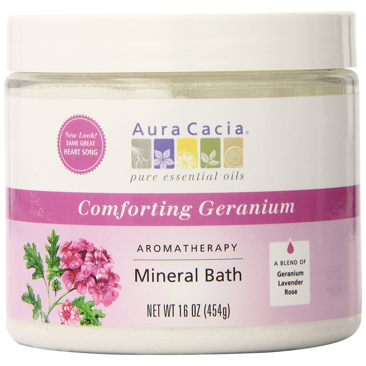 AURA CACIA - Aromatherapy Mineral Bath, Comforting Geranium