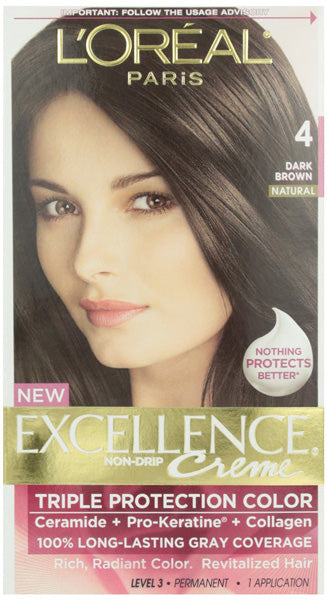 L'OREAL - Excellence Color Creme No. 4 Dark Brown