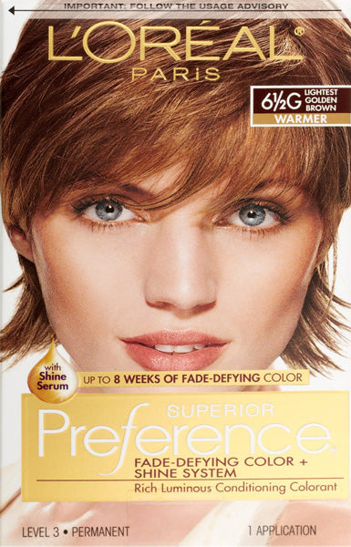 L'OREAL - Superior Preference Fade Defying Color 6.5G Lightest Golden Brown