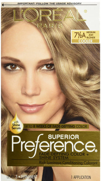 L'OREAL - Superior Preference Fade Defying Color 7.5A Medium Ash Blonde