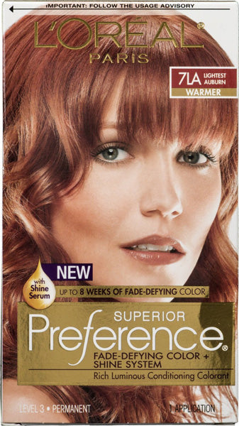 L'OREAL - Superior Preference Fade Defying Color 7LA Lightest Auburn