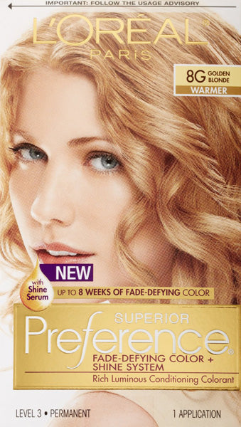 L'OREAL - Superior Preference Fade Defying Color 8G Golden Blonde