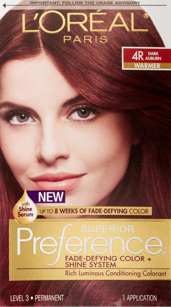 L'OREAL - Superior Preference Fade Defying Color 4R Dark Auburn