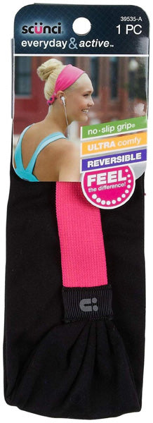 SCUNCI - Everyday & Active No-Slip Grip Reversible Headband