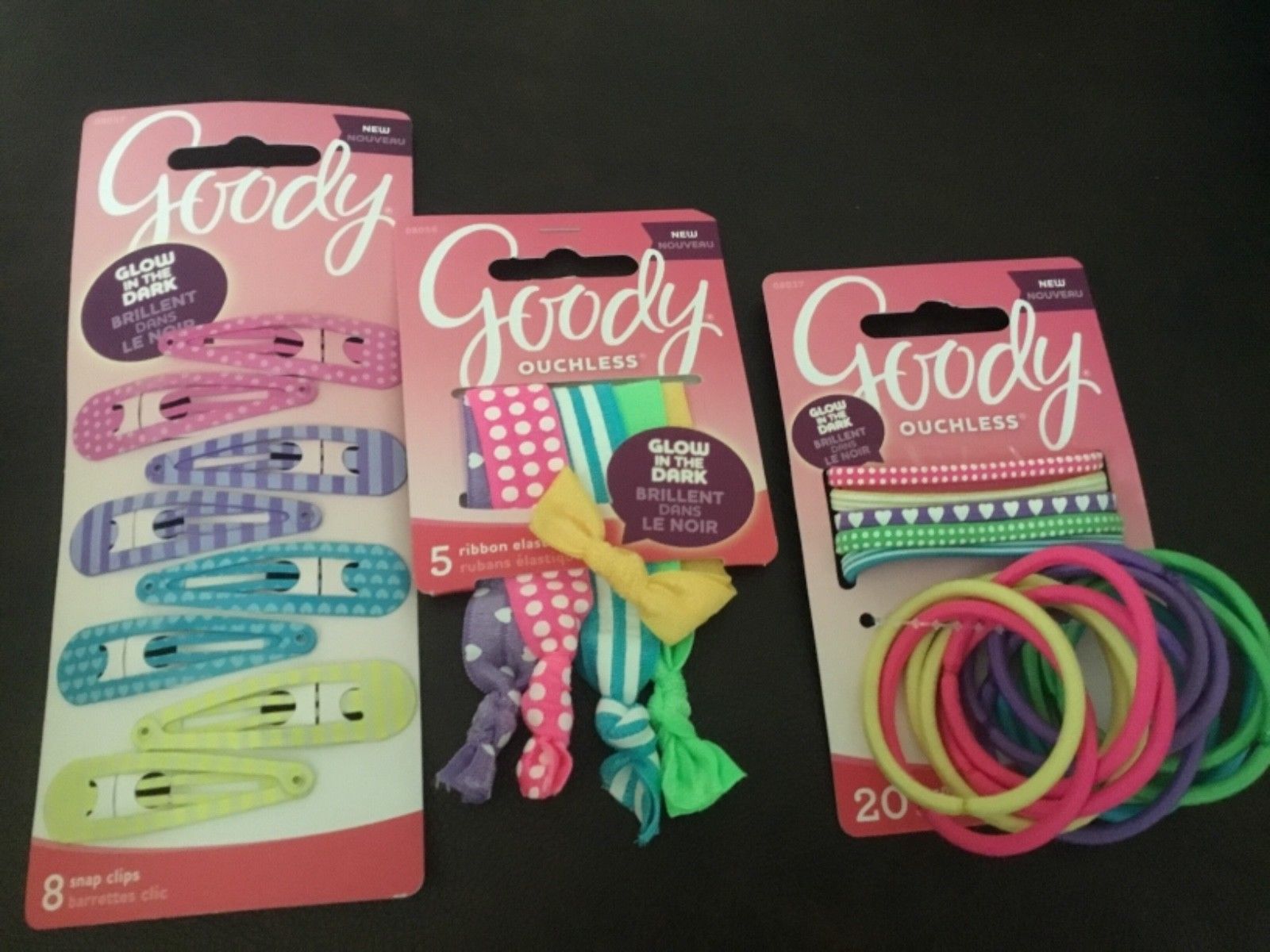 GOODY Glow In Dark Snap Clips