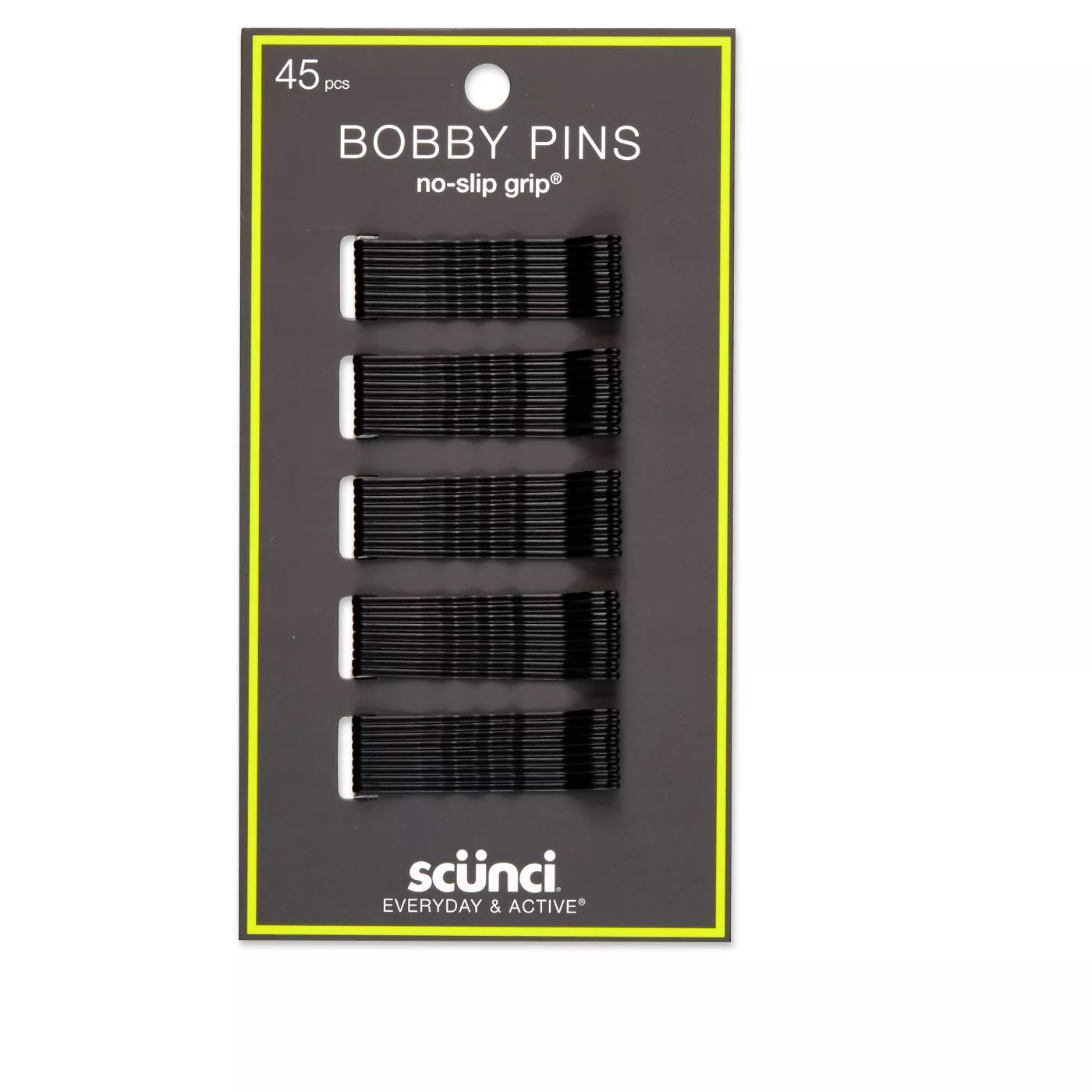 SCUNCI - Bobby Pins No Slip Grip Matte Black