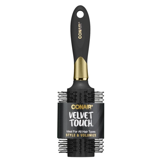 CONAIR - Velvet Touch Large Bristles Round Brush Style and Volumize