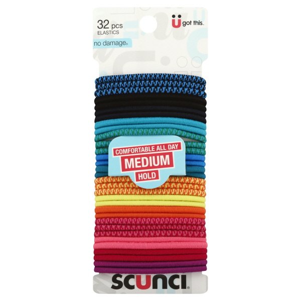 SCUNCI - No Damage Elastics Mixed Textures Multicolor