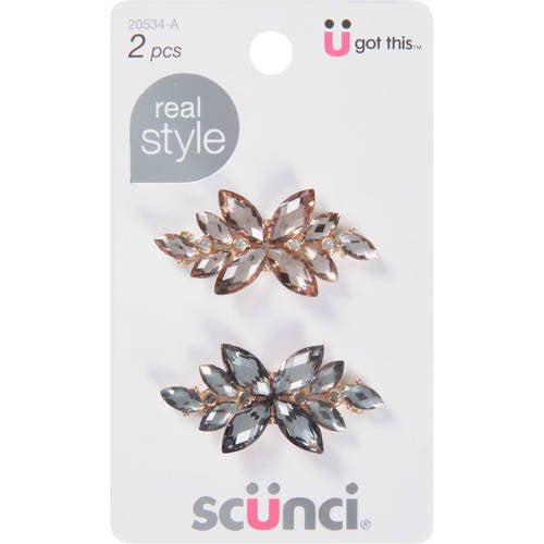 SCUNCI - Jean Wire Hair Barrettes Multicolor