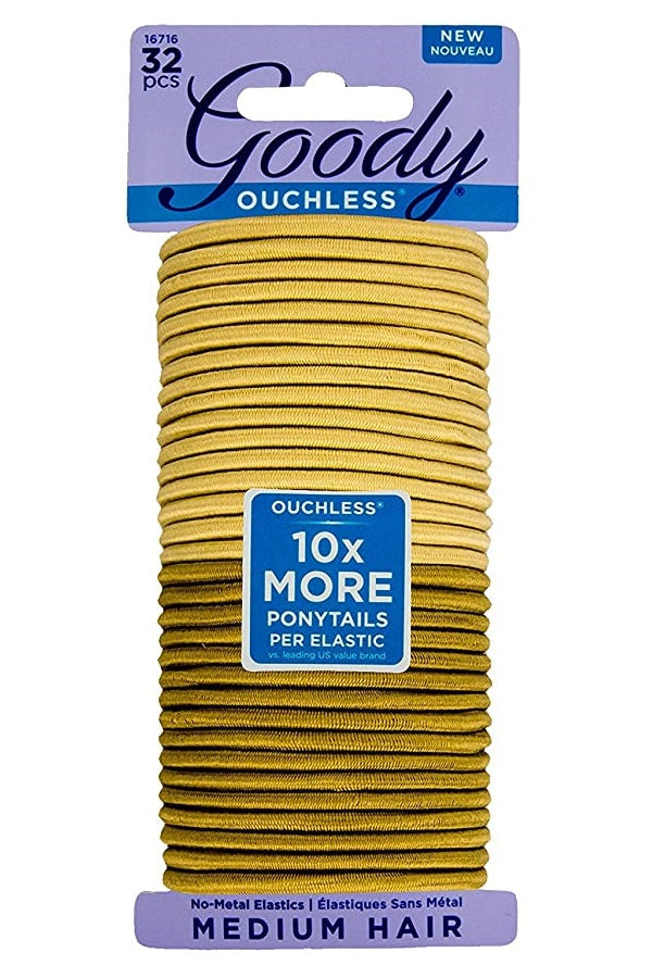 GOODY - Ouchless Women's Braided Elastics for Medium Hair 4 mm Blonde