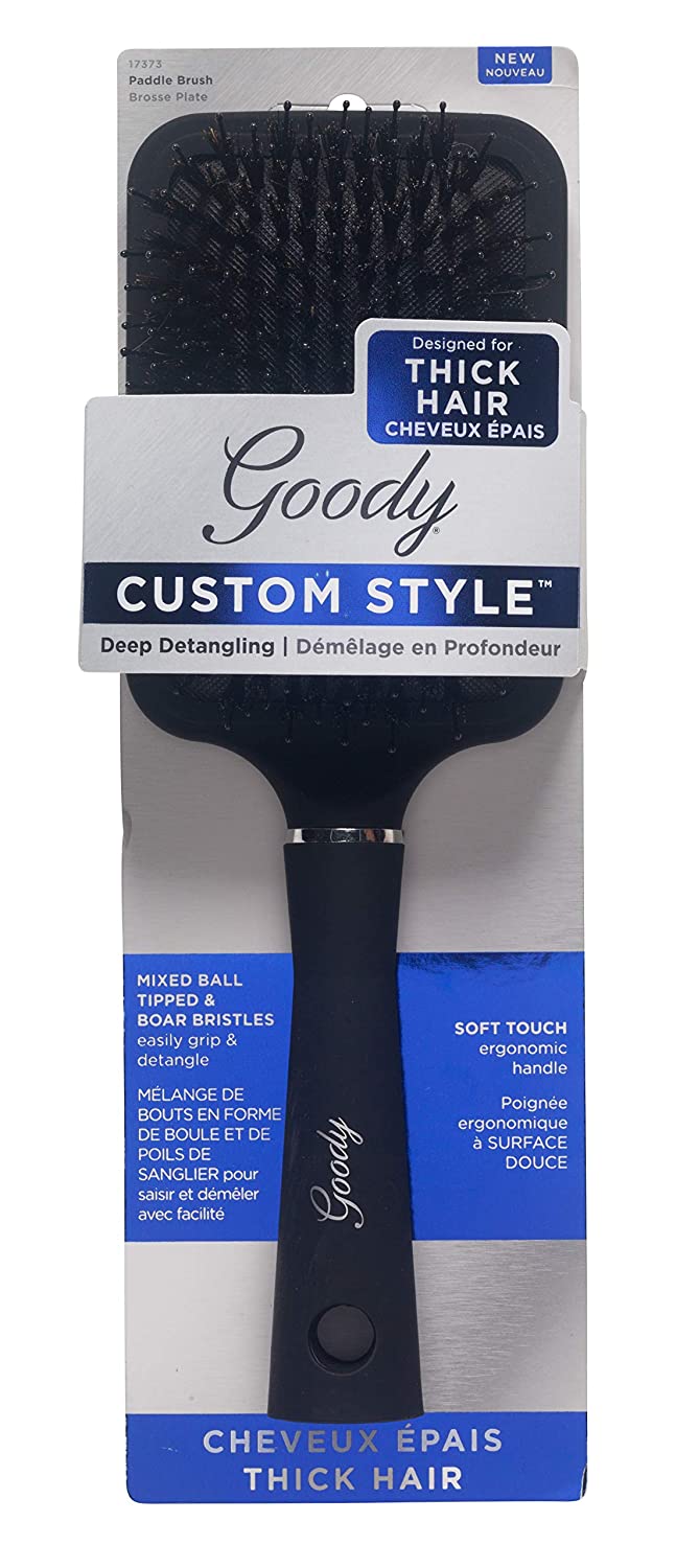 GOODY - Custom Style Paddle Brush for Thick Hair Black