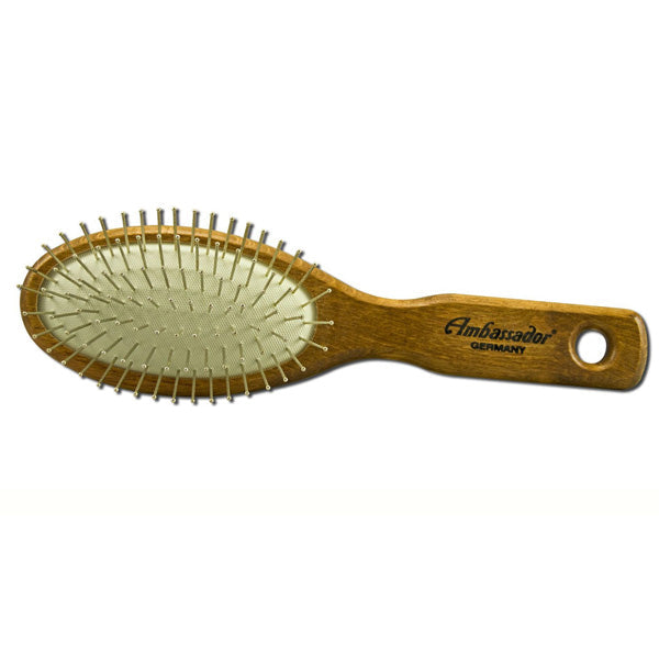 Fuchs Brushes Hairbrush Wood Sm wSteel Pins 5112