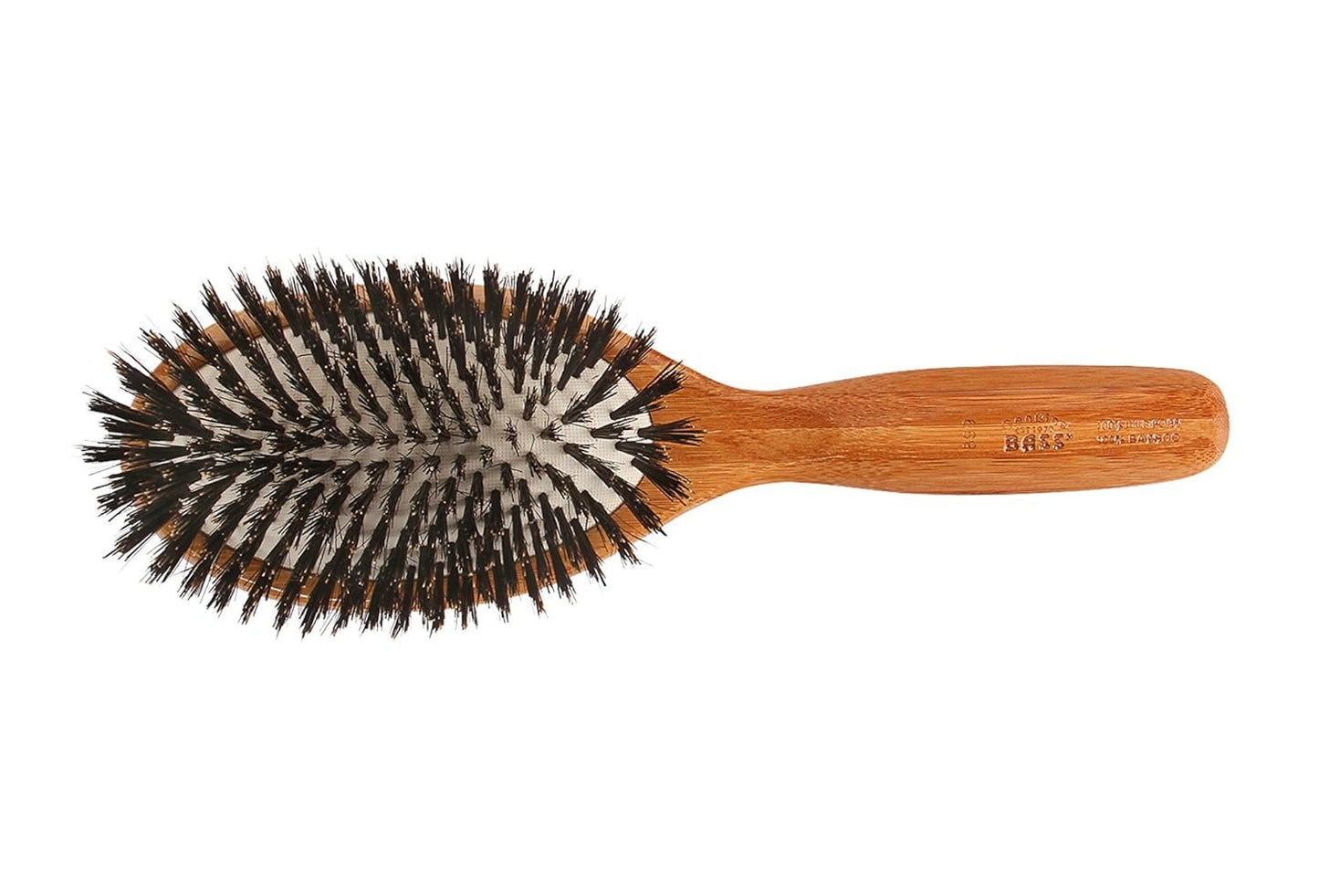 BASS BRUSHES -  Large Oval Hairbrush with Firm Natural Bristles - 1 Brush