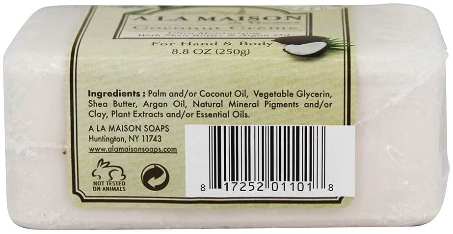 A La Maison - Traditional French Milled Bar Soap Coconut Creme - 8.8 oz.