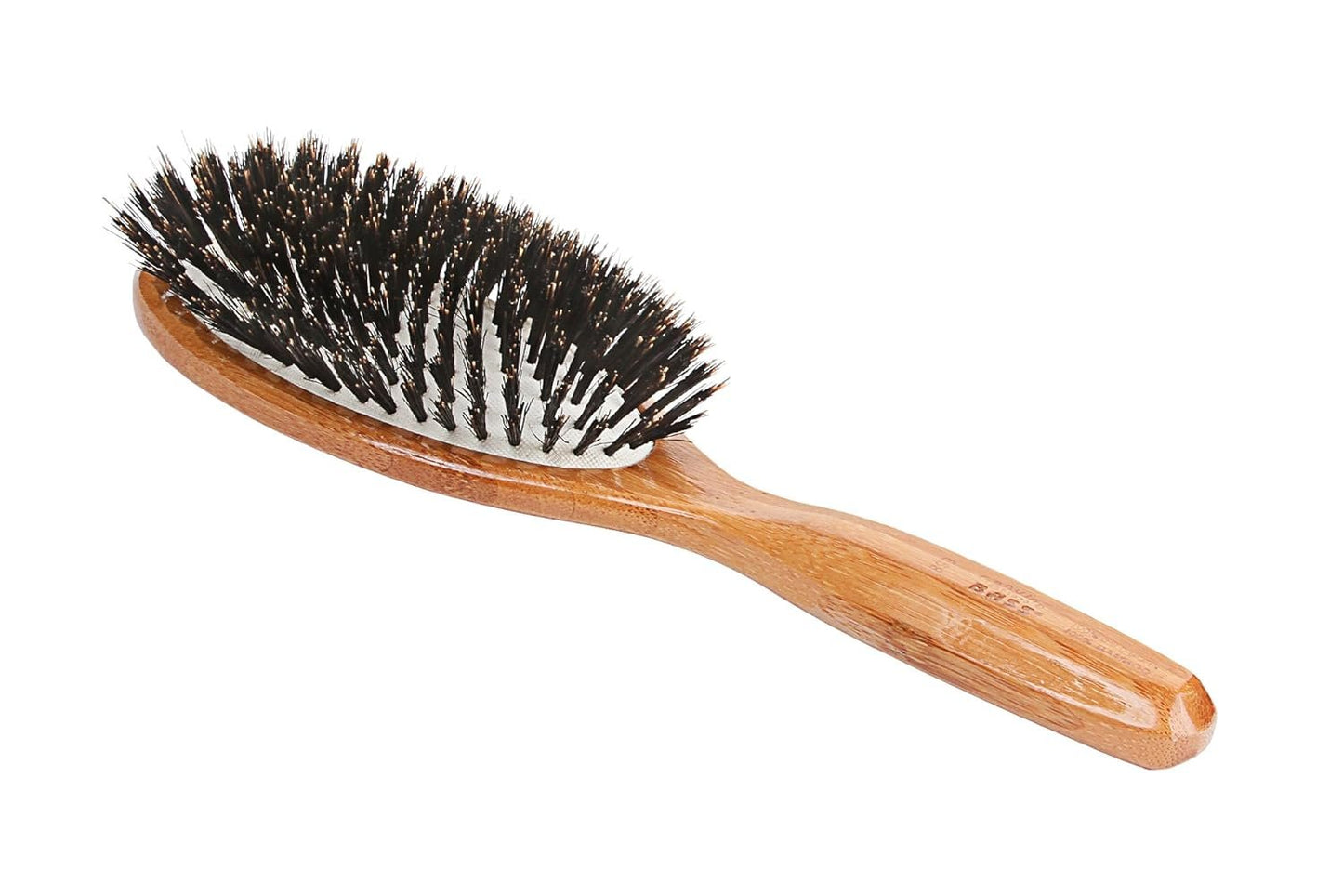 BASS BRUSHES -  Large Oval Hairbrush with Firm Natural Bristles - 1 Brush