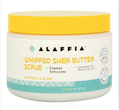 ALAFFIA - Whipped Shea Butter Scrub, Oatmeal & Aloe - 11 oz (312 g)